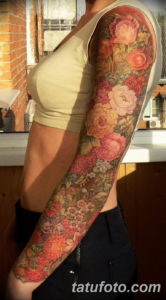 Фото красивый рукав тату 12.08.2019 №026 - beautiful sleeve tattoo - tatufoto.com