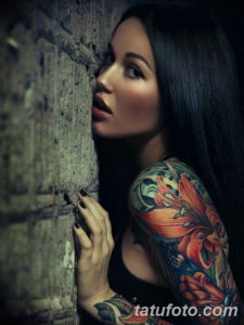 Фото красивый рукав тату 12.08.2019 №027 - beautiful sleeve tattoo - tatufoto.com