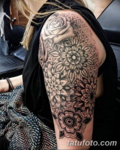 Фото красивый рукав тату 12.08.2019 №041 - beautiful sleeve tattoo - tatufoto.com