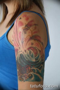 Фото красивый рукав тату 12.08.2019 №045 - beautiful sleeve tattoo - tatufoto.com