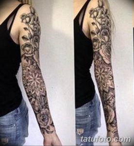 Фото красивый рукав тату 12.08.2019 №048 - beautiful sleeve tattoo - tatufoto.com