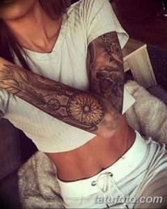 Фото красивый рукав тату 12.08.2019 №052 - beautiful sleeve tattoo - tatufoto.com