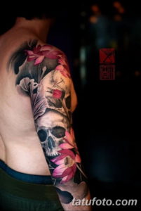 Фото красивый рукав тату 12.08.2019 №054 - beautiful sleeve tattoo - tatufoto.com