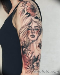 Фото красивый рукав тату 12.08.2019 №055 - beautiful sleeve tattoo - tatufoto.com