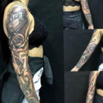 Фото красивый рукав тату 12.08.2019 №060 - beautiful sleeve tattoo - tatufoto.com
