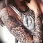 Фото красивый рукав тату 12.08.2019 №063 - beautiful sleeve tattoo - tatufoto.com