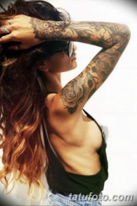 Фото красивый рукав тату 12.08.2019 №066 - beautiful sleeve tattoo - tatufoto.com