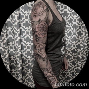 Фото красивый рукав тату 12.08.2019 №070 - beautiful sleeve tattoo - tatufoto.com