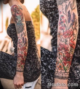 Фото красивый рукав тату 12.08.2019 №072 - beautiful sleeve tattoo - tatufoto.com