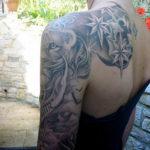 Фото красивый рукав тату 12.08.2019 №075 - beautiful sleeve tattoo - tatufoto.com