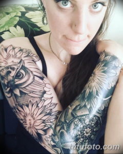 Фото красивый рукав тату 12.08.2019 №077 - beautiful sleeve tattoo - tatufoto.com
