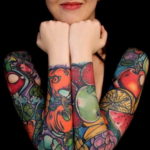 Фото красивый рукав тату 12.08.2019 №084 - beautiful sleeve tattoo - tatufoto.com
