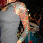 Фото красивый рукав тату 12.08.2019 №090 - beautiful sleeve tattoo - tatufoto.com