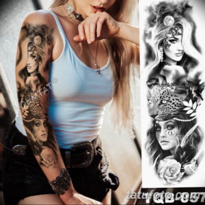 Фото красивый рукав тату 12.08.2019 №091 - beautiful sleeve tattoo - tatufoto.com