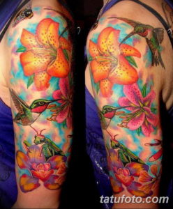 Фото красивый рукав тату 12.08.2019 №093 - beautiful sleeve tattoo - tatufoto.com