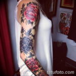 Фото красивый рукав тату 12.08.2019 №100 - beautiful sleeve tattoo - tatufoto.com