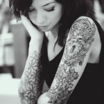 Фото красивый рукав тату 12.08.2019 №104 - beautiful sleeve tattoo - tatufoto.com