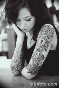 Фото красивый рукав тату 12.08.2019 №104 - beautiful sleeve tattoo - tatufoto.com