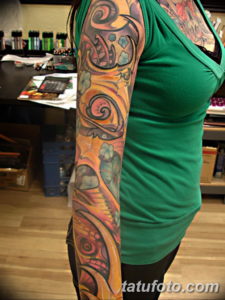 Фото красивый рукав тату 12.08.2019 №106 - beautiful sleeve tattoo - tatufoto.com