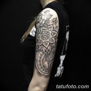 Фото красивый рукав тату 12.08.2019 №113 - beautiful sleeve tattoo - tatufoto.com