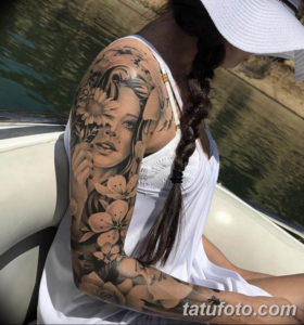 Фото красивый рукав тату 12.08.2019 №115 - beautiful sleeve tattoo - tatufoto.com