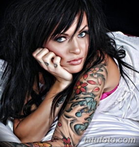 Фото красивый рукав тату 12.08.2019 №120 - beautiful sleeve tattoo - tatufoto.com