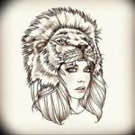 Фото лев маленькая тату эскизы 14.08.2019 №005 - lion little tattoo sketches - tatufoto.com