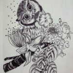 Фото маленькая сова тату эскиз 14.08.2019 №012 - little owl tattoo sketch - tatufoto.com