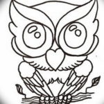 Фото маленькая сова тату эскиз 14.08.2019 №023 - little owl tattoo sketch - tatufoto.com