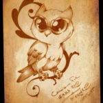 Фото маленькая сова тату эскиз 14.08.2019 №026 - little owl tattoo sketch - tatufoto.com