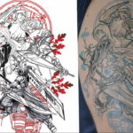 Фото маленькие аниме тату эскизы 14.08.2019 №004 - little anime tattoo sket - tatufoto.com