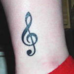 Фото музыкальный ключ тату 21.08.2019 №001 - musical key tattoo - tatufoto.com