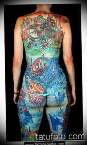Фото пример тату океан 13.08.2019 №002 - ocean tattoo - tatufoto.com