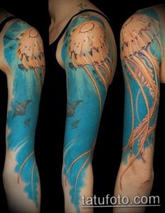 Фото пример тату океан 13.08.2019 №013 - ocean tattoo - tatufoto.com