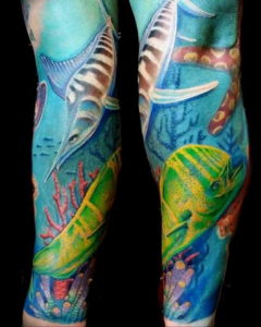 Фото пример тату океан 13.08.2019 №014 - ocean tattoo - tatufoto.com