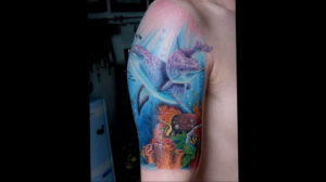 Фото пример тату океан 13.08.2019 №020 - ocean tattoo - tatufoto.com