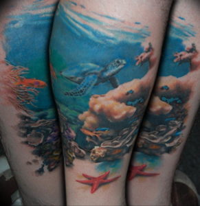 Фото пример тату океан 13.08.2019 №026 - ocean tattoo - tatufoto.com