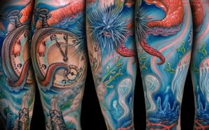 Фото пример тату океан 13.08.2019 №036 - ocean tattoo - tatufoto.com