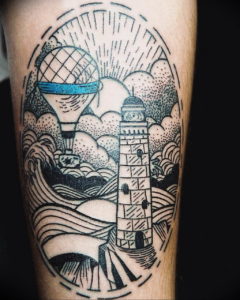 Фото пример тату океан 13.08.2019 №049 - ocean tattoo - tatufoto.com