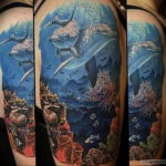 Фото пример тату океан 13.08.2019 №054 - ocean tattoo - tatufoto.com