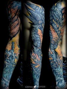 Фото пример тату океан 13.08.2019 №055 - ocean tattoo - tatufoto.com