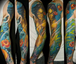 Фото пример тату океан 13.08.2019 №062 - ocean tattoo - tatufoto.com