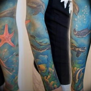 Фото пример тату океан 13.08.2019 №066 - ocean tattoo - tatufoto.com