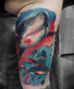 Фото пример тату океан 13.08.2019 №074 - ocean tattoo - tatufoto.com