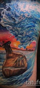 Фото пример тату океан на руке 13.08.2019 №007 - ocean tattoo on hand - tatufoto.com