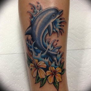 Фото пример тату океан на руке 13.08.2019 №027 - ocean tattoo on hand - tatufoto.com