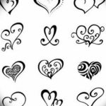 Фото сердце тату эскиз маленький 14.08.2019 №001 - heart tattoo sketch - tatufoto.com
