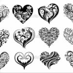 Фото сердце тату эскиз маленький 14.08.2019 №004 - heart tattoo sketch - tatufoto.com