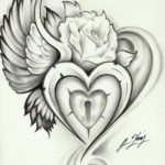 Фото сердце тату эскиз маленький 14.08.2019 №011 - heart tattoo sketch - tatufoto.com