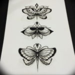 Фото тату бабочка маленькая эскиз 14.08.2019 №011 - butterfly tattoo small - tatufoto.com